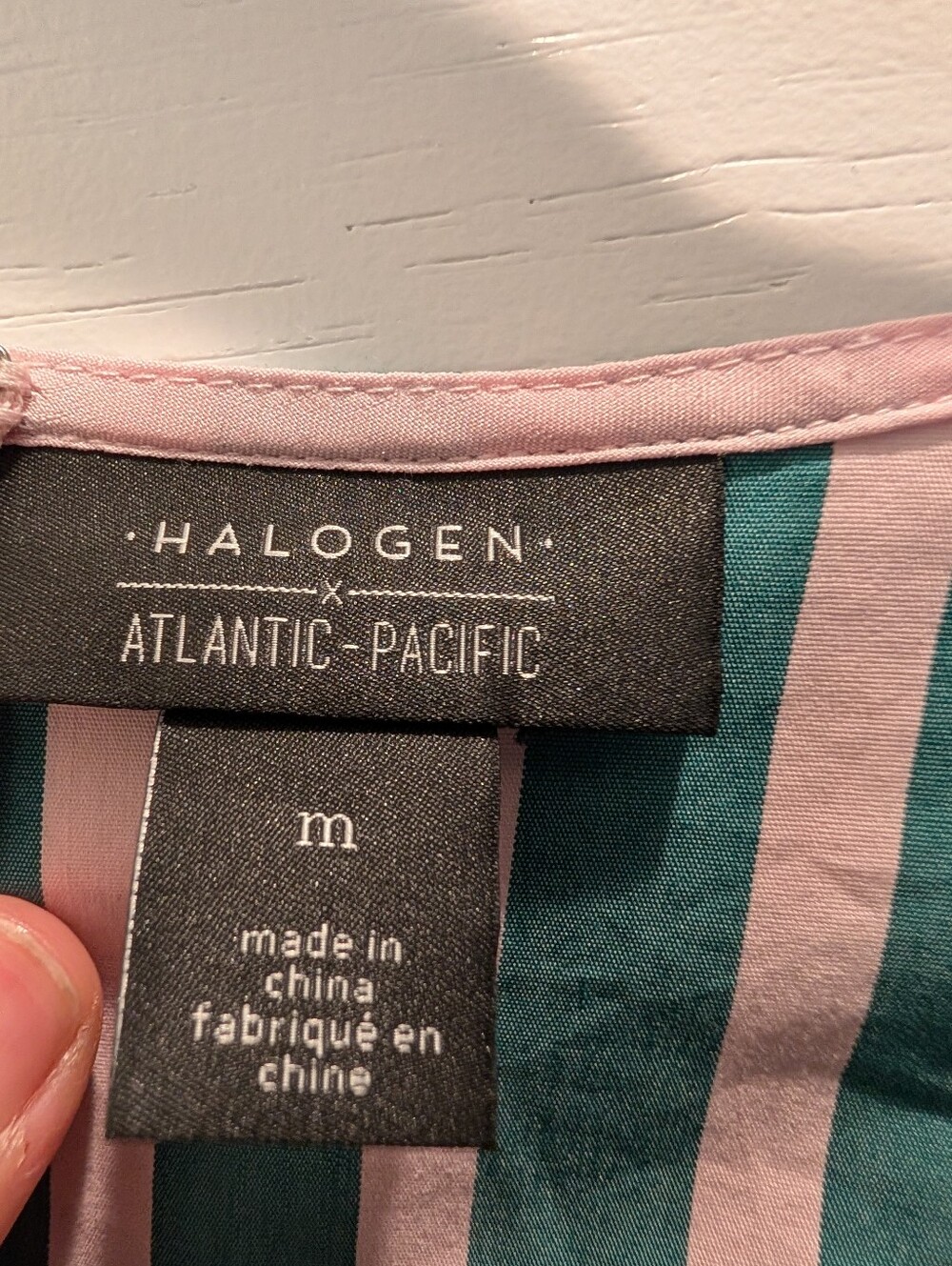Halogen x Atlantic Pacific Striped Ruffle Top - Picture 5 of 6